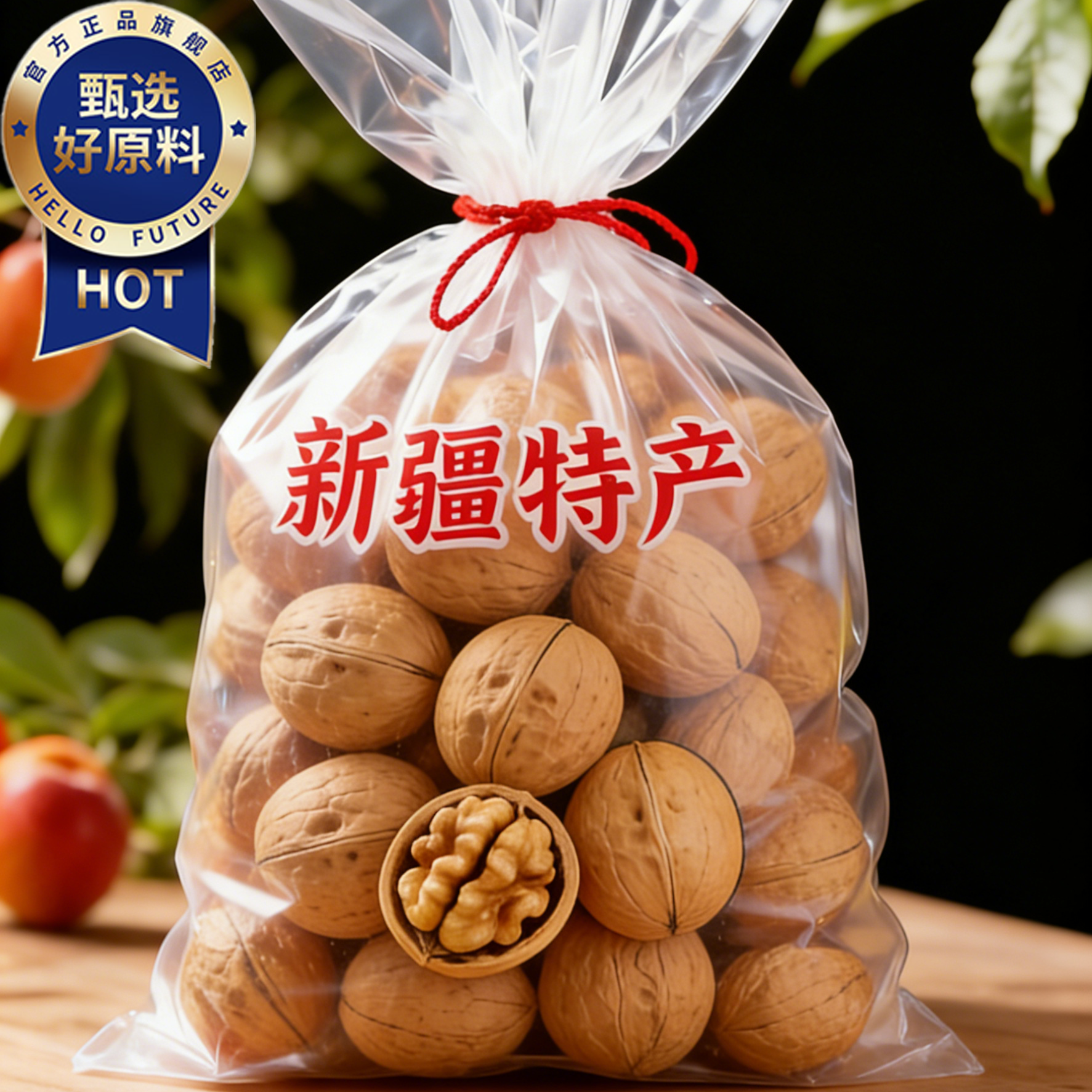 核桃新疆纸皮官方旗舰店正宗阿克苏185薄皮核桃孕妇坚果零食年货