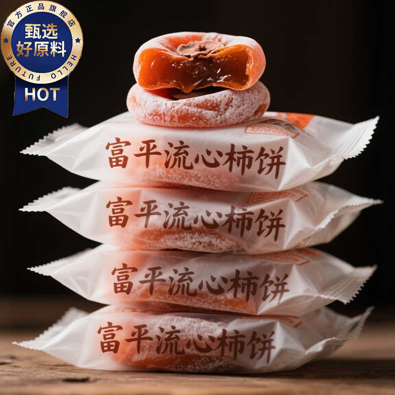 央妈推荐特级富平柿饼陕西正宗流心柿子吊柿饼独立包装官方旗舰店