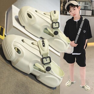 KFT男童凉拖鞋脚王夏季儿童防滑踩屎感洞洞鞋大童男孩防滑防水沙