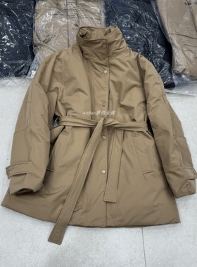 chumo8553冬季新款90白鹅绒休闲中长款加厚保暖羽绒服风衣外套女