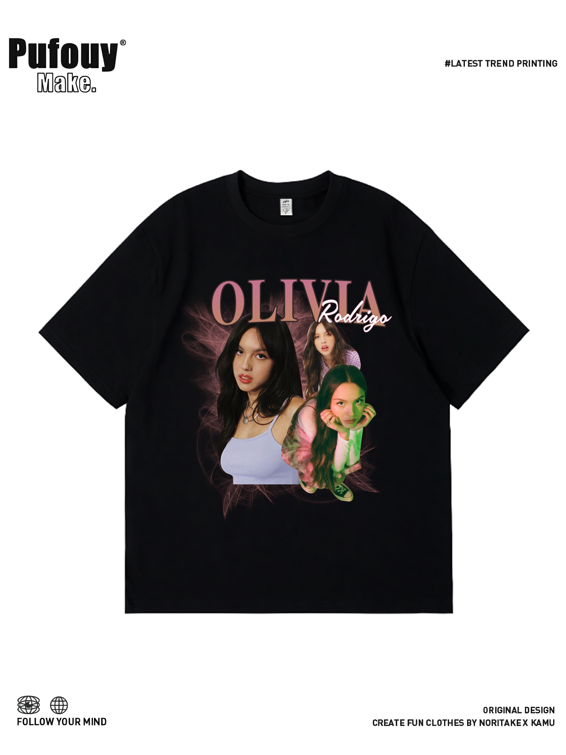 美式奥利维亚Olivia Rodrigo同款印花短袖T恤女vintage上衣半袖潮