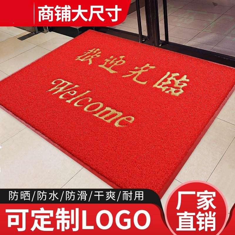欢迎光临地毯门垫定制LOGO商用出入平安店铺门口防滑除尘电梯地垫