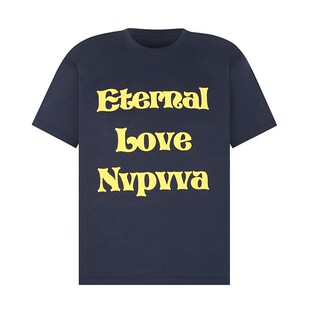 国潮情侣男女宽松打底衫 NVPVVA 基础LOGO发泡短袖 美式 T恤 春夏新款