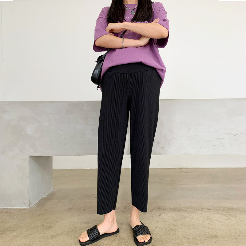 孕妇裤春夏薄款外穿九分百褶黑色阔D腿裤小个子休闲宽松哈伦裤夏,孕妇装/孕产妇用品/营养,孕妇休闲裤,淘宝优惠券,粉丝福利购,淘宝优惠卷