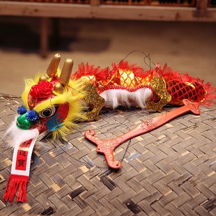 甲辰龙年民俗手工艺提线木偶龙玩具儿童礼物传统扯线舞龙国复古风