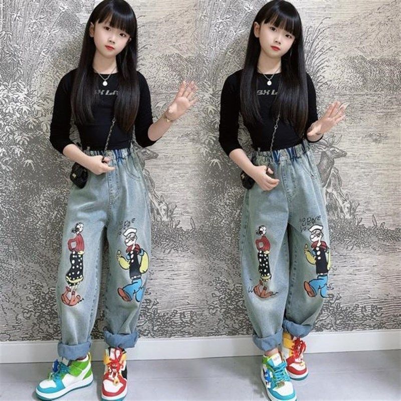 女童牛仔裤春装2025新款儿童老爹裤女大童裤子洋气时髦网红休闲裤,童装/婴儿装/亲子装,裤子,淘宝优惠券,粉丝福利购,淘宝优惠卷