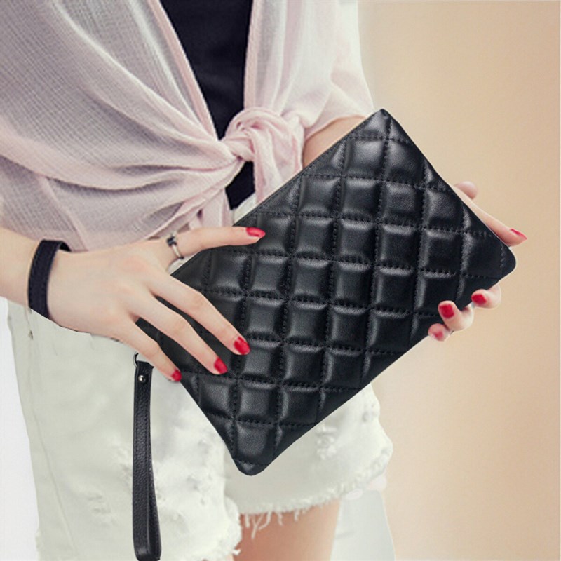 大容量高端女士真皮手拿包女包2025新款羊皮气质手包手抓包链条包