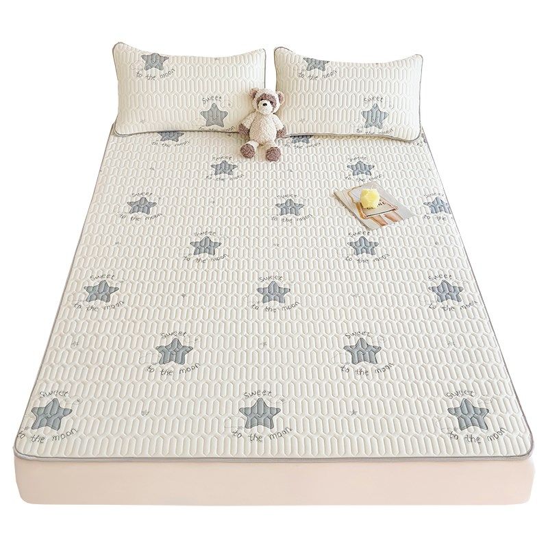 夏季冰丝乳胶凉席三件套t床单席子可机洗学生宿舍单人软床垫家用,床上用品,乳胶席,淘宝优惠券,粉丝福利购,淘宝优惠卷