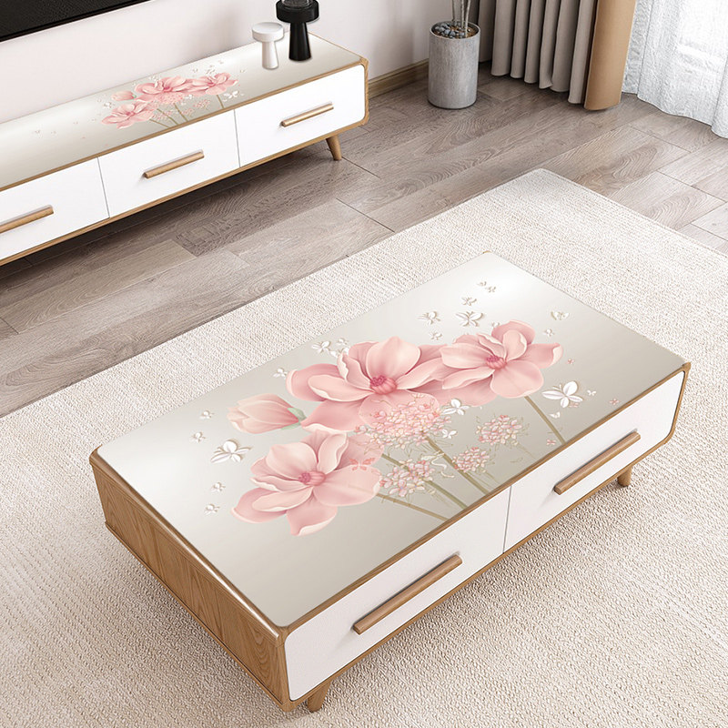 3D桌布茶几垫pvc软玻璃防水防烫防油免洗L客厅长方形电视柜餐桌垫,居家布艺,桌布,淘宝优惠券,粉丝福利购,淘宝优惠卷