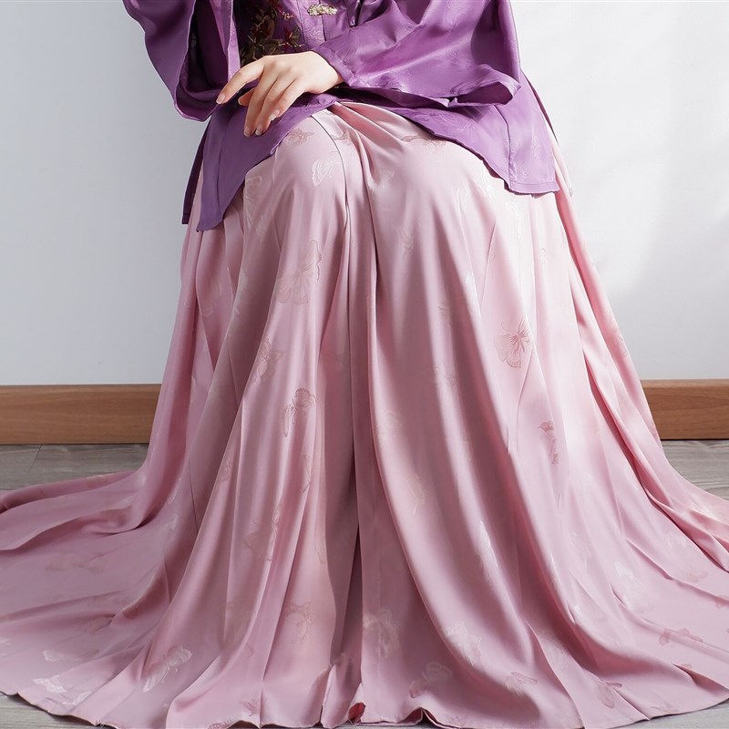 【砚池荷声】【百蝶闹春】春夏汉服褙子对穿交飞机袖马面半袖背心