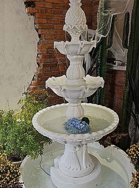 欧式流水喷e泉户外庭院花园鱼塘喷水池景观装饰造景婚庆摆件许愿