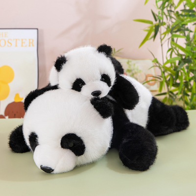 熊猫花花福宝趴趴熊毛绒玩偶