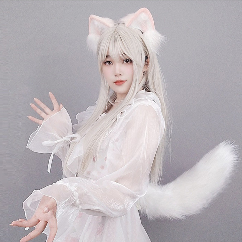 漫展二次元手作毛绒摇摆兽尾可动狐狸尾cos道具遥控电动狐狸尾巴