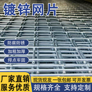 镀锌铁丝网片围栏小孔加粗养殖网狗笼养殖建筑钢筋长孔网格网钢丝