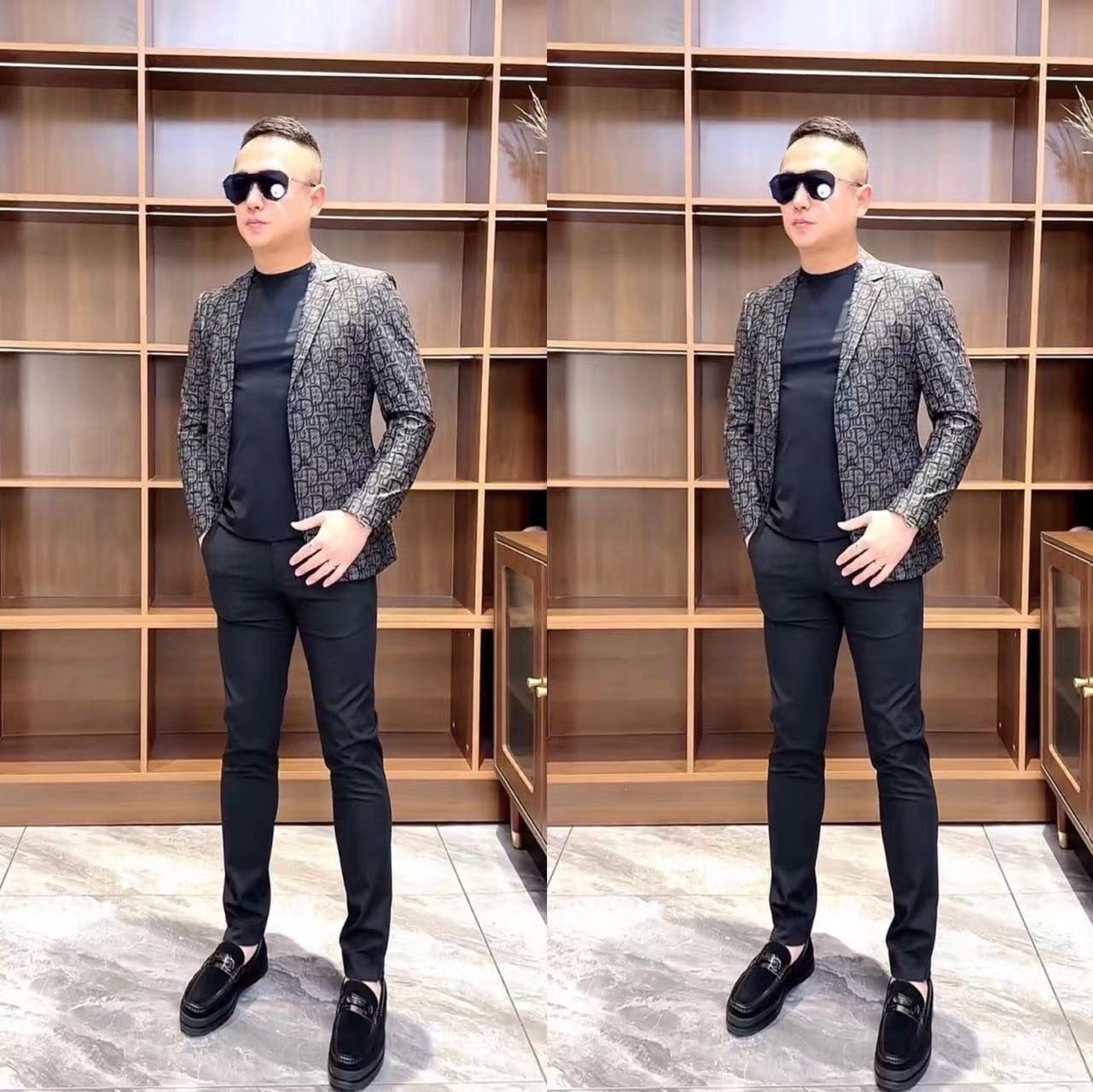 94秋季男士新款绅士百搭舒适西服时尚轻奢外套男款休闲品质上衣