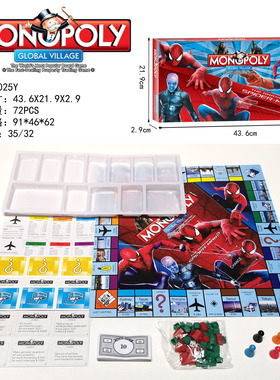 外贸俄语版英文monopoly名胜古迹海盗大富翁英文语卡牌桌游玩具