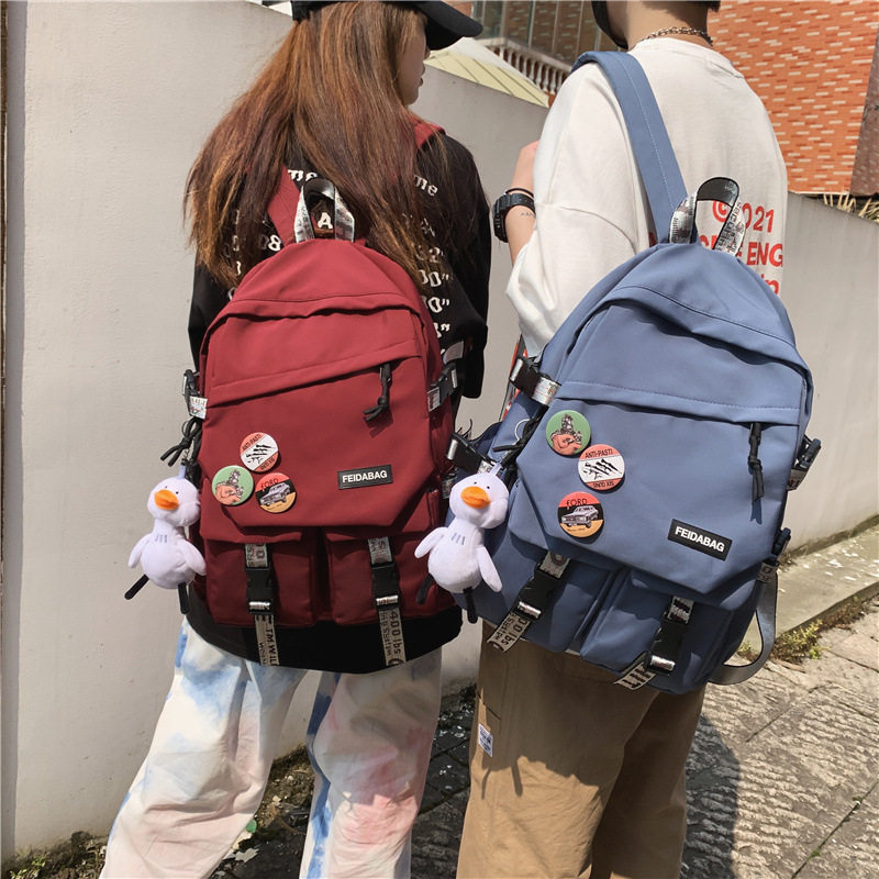 书包女韩版原宿ulzzang高中学生背包初中生大容量学院风ins双肩包