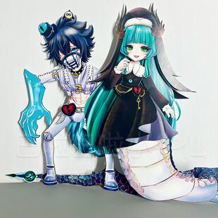 蛋仔派对追捕者冥蛇佩姬艾琳雷蒙德疯象哑女小丑全身可动纸片人