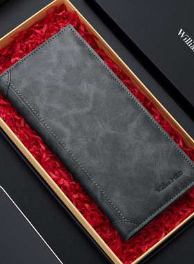 英皇保罗男士钱包2025新款长款皮夹多卡位卡包银包超薄简约软钱夹