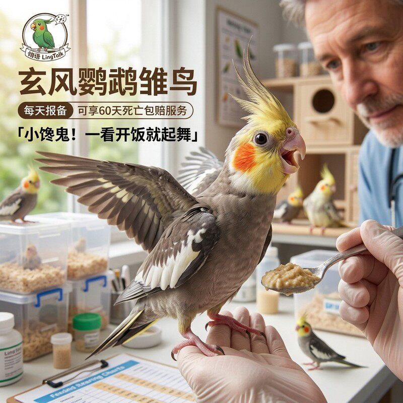 玄凤鹦鹉雏鸟活幼鸟手养半毛雏鸟