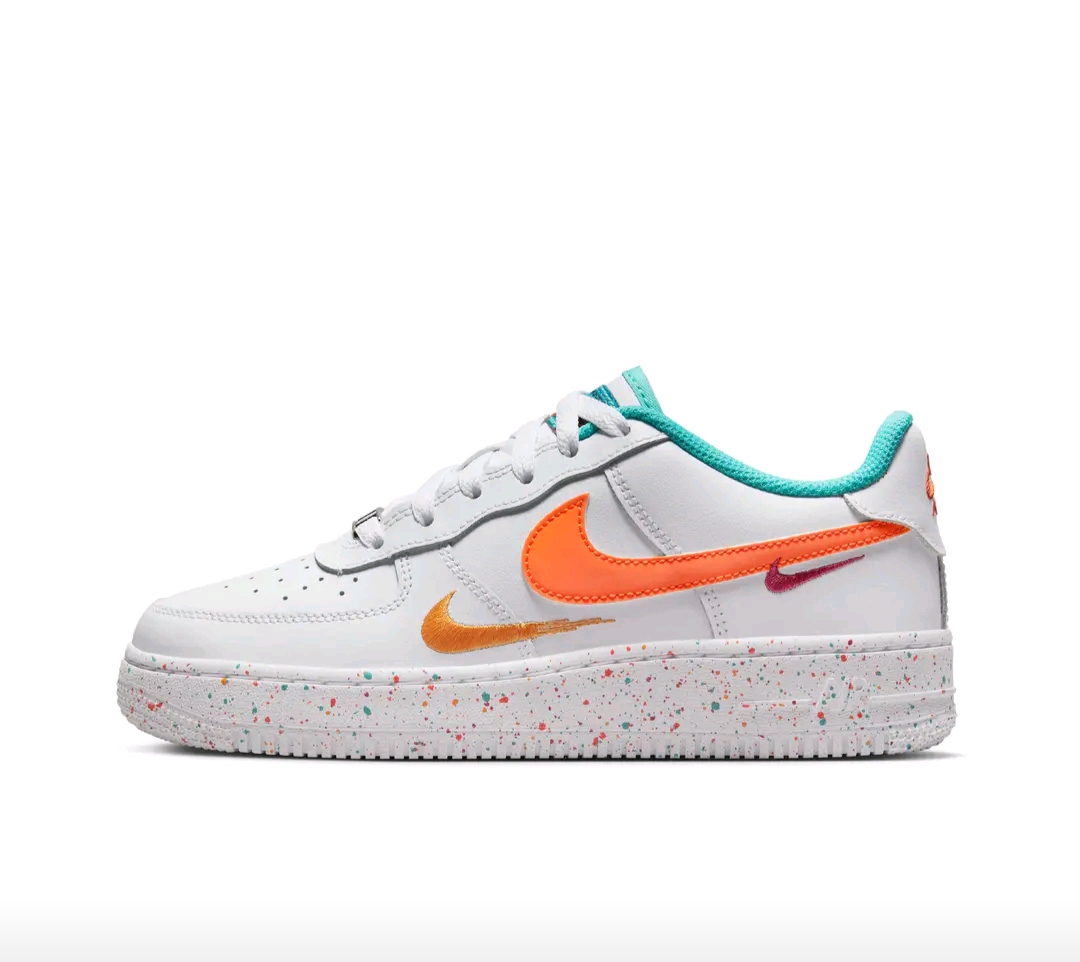 Nike Air Force 1 AF1白橙色女子低帮空军一号板鞋FD4626-181博隆
