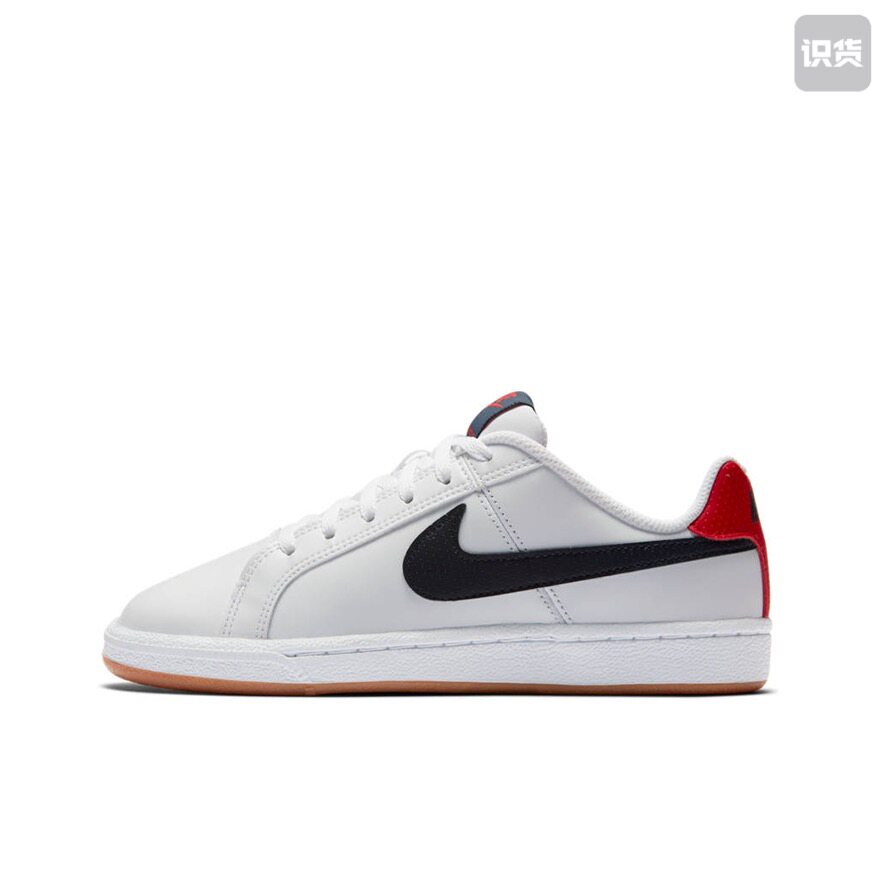 Nike Court Royale 板鞋 GS/白色/黑色/红尾833535-107湖北48仓