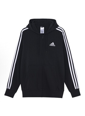 adidas ESSENTIALS M 3s Ft Fz Hd 运动训练Logo夹克 漯河仓