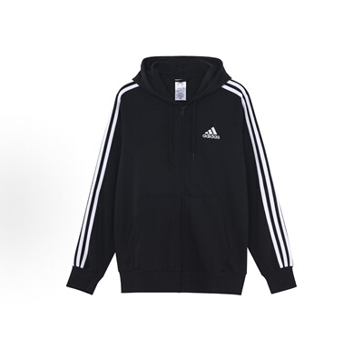 adidas ESSENTIALS M 3s Ft Fz Hd 运动训练Logo夹克 漯河仓