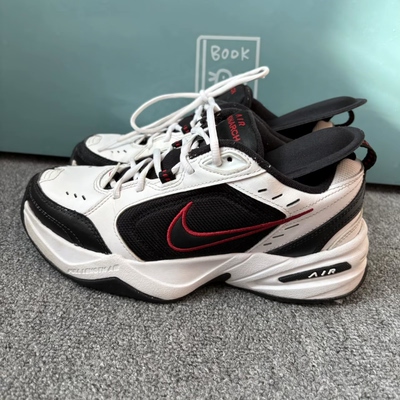 Nike Air Monarch 4 white black-varsity red415445-101杭州12仓