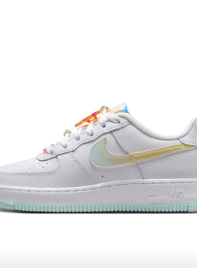 耐克Nike Air Force 1 Lv8 AF1低帮白蓝橙IB8890-191博隆w