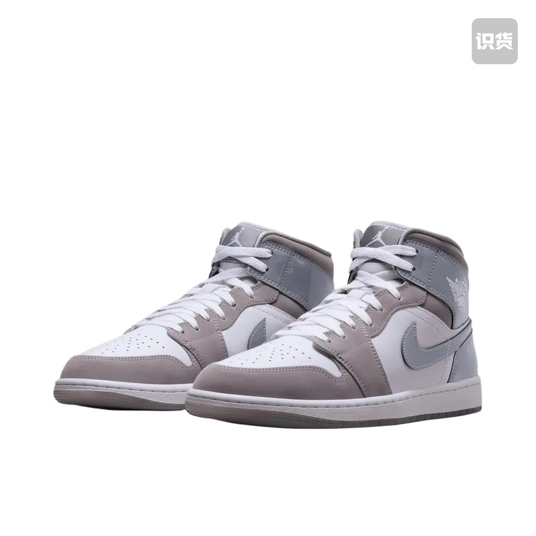 Air Jordan 1 Mid AJ1白灰中帮复古篮球鞋HF3216-100 -毅博仓