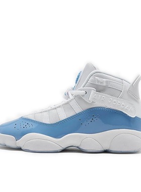 Air Jordan 6 Rings 潮流百搭防滑 白色/蓝色 CW7038-100湖北48仓