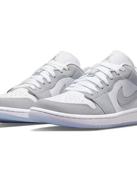 耐克Air Jordan 1 Low AJ1灰白烟灰低帮复古板鞋DC0774-105 QS仓