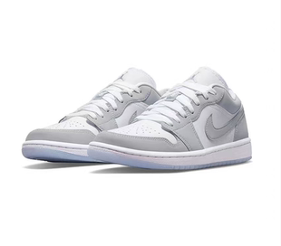 耐克Air Jordan 1 Low AJ1灰白烟灰低帮复古板鞋DC0774-105 QS仓