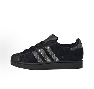 adidas originals Superstar 2 经典舒适板鞋女款 黑银乔治IH4200