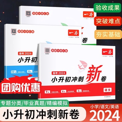 2024新版一本小升初冲刺新卷语文数学英语名校冲刺小学毕业升学总复习专项训练卷子知识考点大集结全真模拟测试题人教版通用冲刺卷