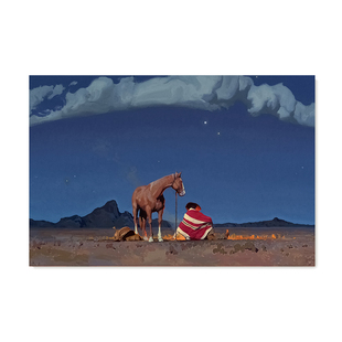 特惠捡漏 画戈壁风景装 Brett Johnson复刻艺术版 饰画芯 Allen