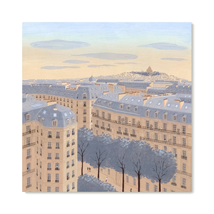 【特惠捡漏】Yukiko Noritake插画复刻艺术版画法式建筑装饰画芯