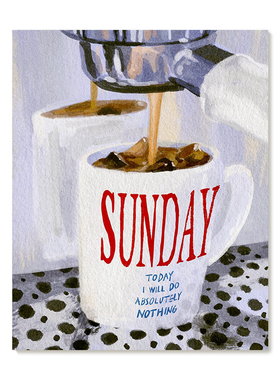 【特惠捡漏】插画师Subin复刻艺术版画治愈韩系咖啡小众装饰画芯