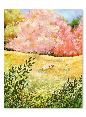 【特惠捡漏】插画师Laivi Poder复刻艺术版画治愈系田园装饰画芯