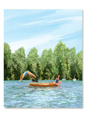 【特惠捡漏】插画师Subin复刻艺术版画清新韩系治愈风景装饰画芯