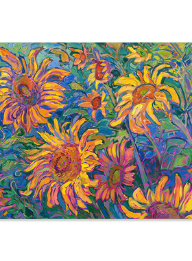 【特惠捡漏】Erin Hanson画家复刻艺术版画印象派向日葵装饰画芯