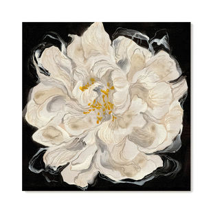 【特惠捡漏】Yukiko Noritake复刻艺术法式中古花卉黑白装饰画芯