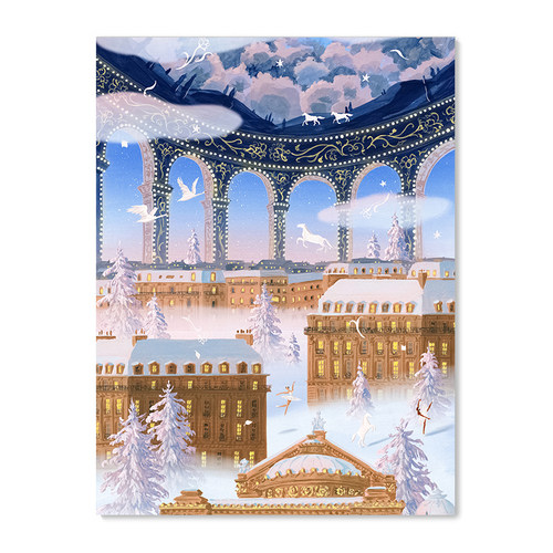 【特惠捡漏】Yukiko Noritake插画复刻艺术法式建筑风景装饰画芯