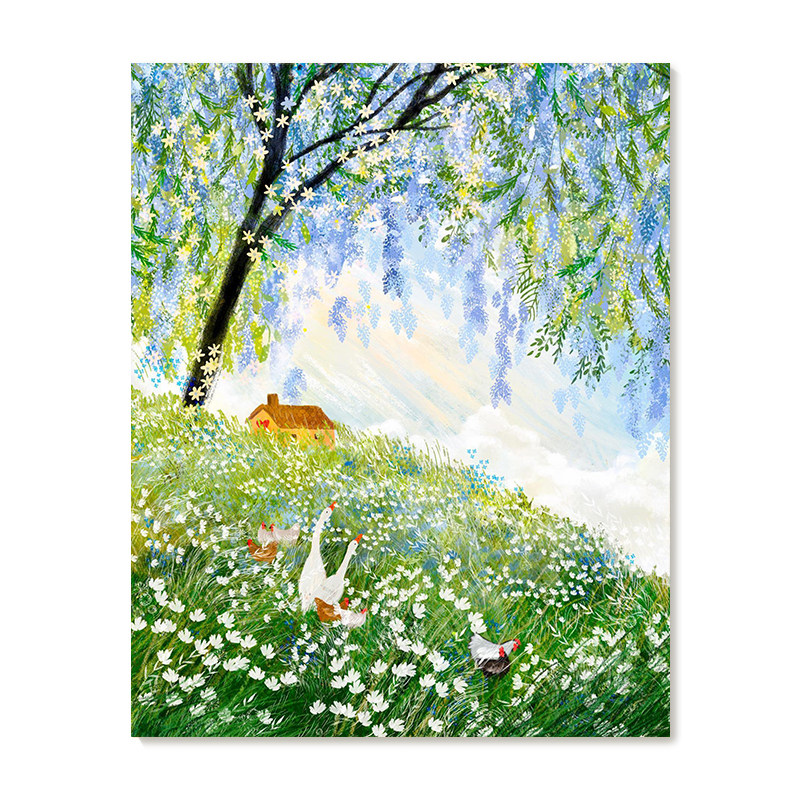 【特惠捡漏】插画师Laivi Poder复刻艺术版画治愈系田园装饰画芯