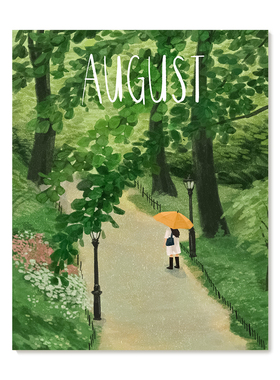 【特惠捡漏】插画师Subin复刻艺术版画清新韩系治愈风景装饰画芯