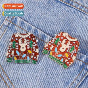 Europe Christmas new brooch flag Christmas e sleigh Christma