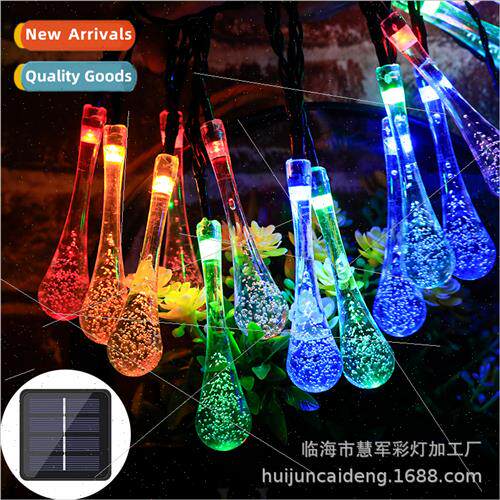 Solar Water Drops String ghts Outdoor WaterproDecoration Chr