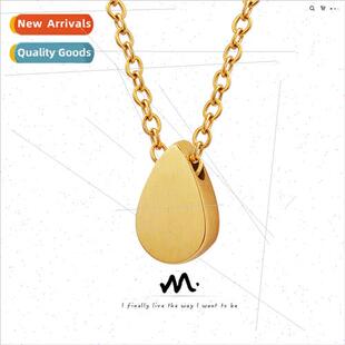 ins Korea whening water drop pendant collarbone chain niche