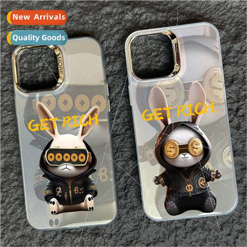 适用Apple 14 phone case 13 rabbit iphone15promax frosted 12